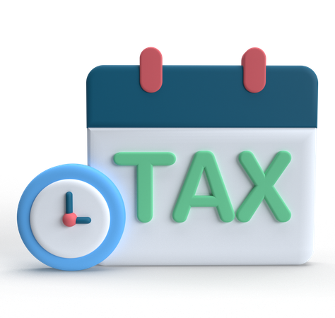 Tax Date  3D Icon