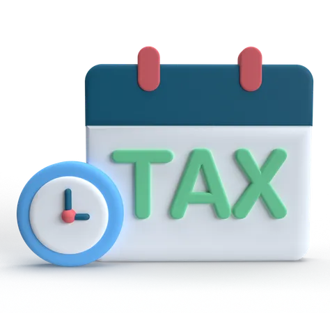 Tax Date  3D Icon