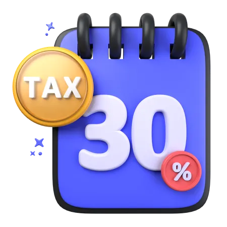 Tax Date  3D Icon