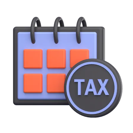 Tax Date  3D Icon