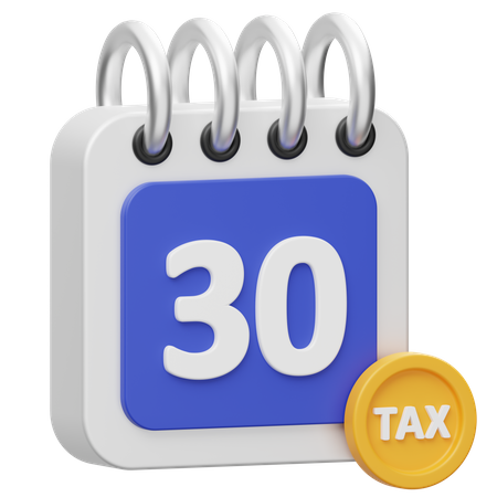 Tax Date  3D Icon