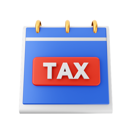 Tax Date  3D Icon