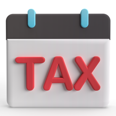 Tax Date  3D Icon