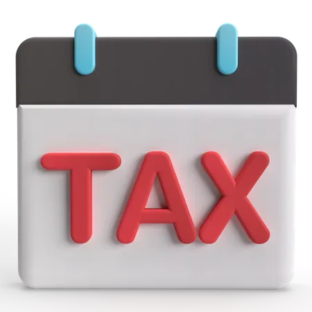 Tax Date  3D Icon