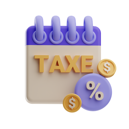 Tax Date  3D Icon