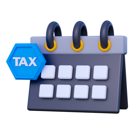 Tax Date  3D Icon