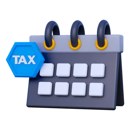 Tax Date  3D Icon