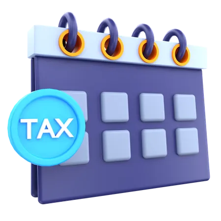 Tax Date  3D Icon