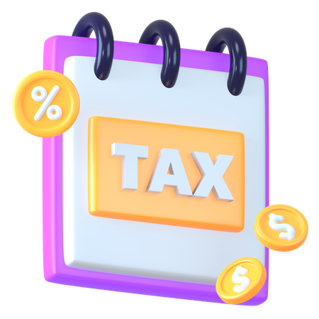 Tax Date  3D Icon