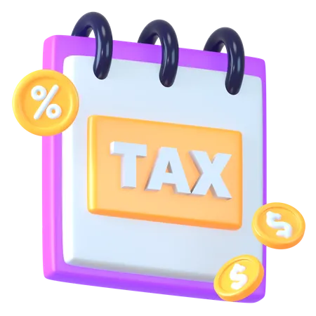 Tax Date  3D Icon