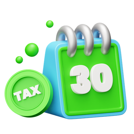 Tax Date  3D Icon