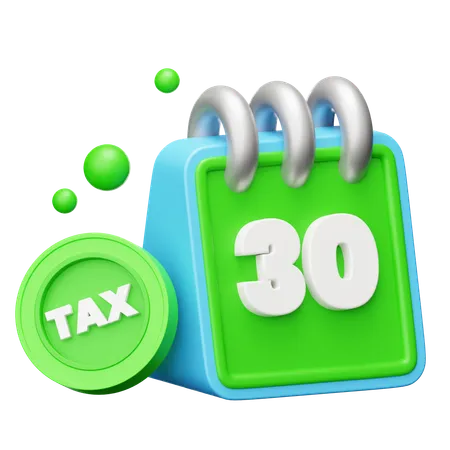 Tax Date  3D Icon