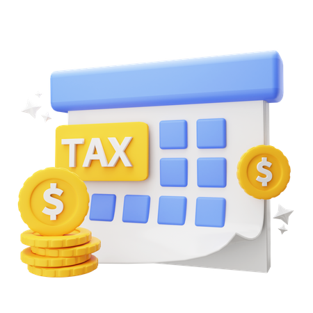 Tax Date  3D Icon