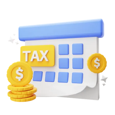 Tax Date  3D Icon