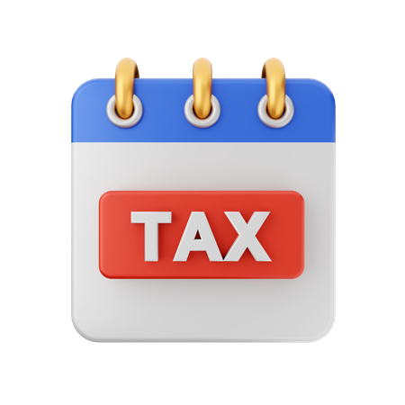 Tax Date  3D Icon