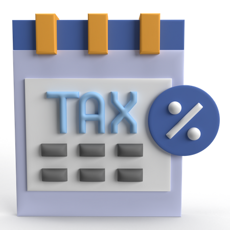 Tax Date  3D Icon