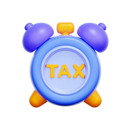 Tax Deadline Alarm Clock  3D Icon