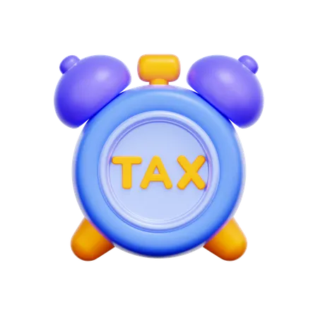 Tax Deadline Alarm Clock  3D Icon