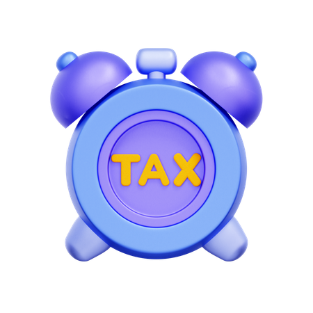 Tax Deadline Alarm Clock  3D Icon