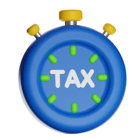 Tax Deadline Clock  3D Icon