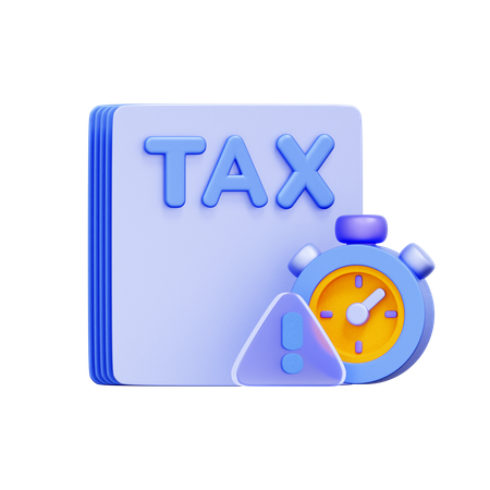 Tax Deadline Warning  3D Icon