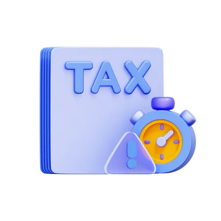 Tax Deadline Warning  3D Icon