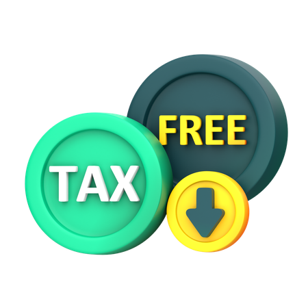 Tax Decrease  3D Icon