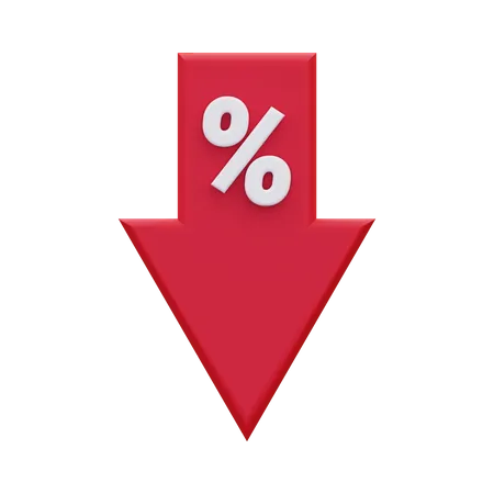 Tax Decrease  3D Icon