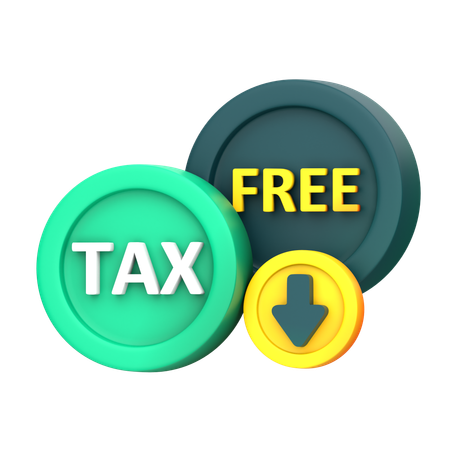 Tax Decrease  3D Icon