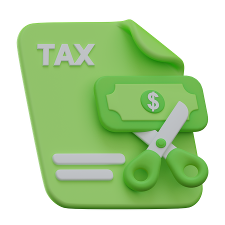 Tax Dedduction  3D Icon