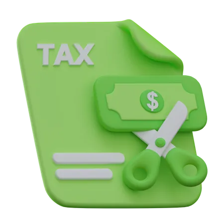 Tax Dedduction  3D Icon