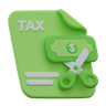 tax deduction 3d logo