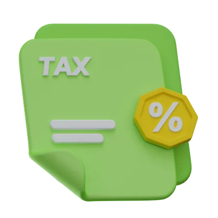 3 D Tax Detail Illustration 3D Icon