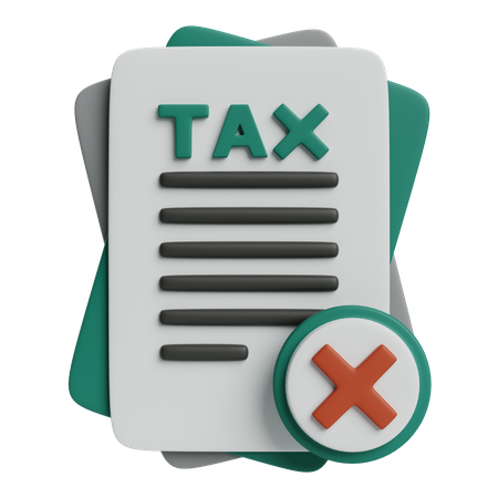 Tax Disapproval  3D Icon
