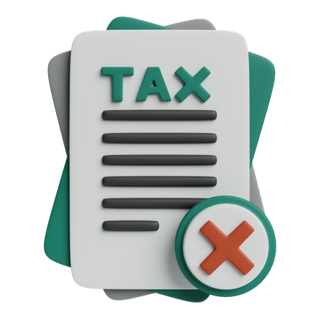 Tax Disapproval  3D Icon