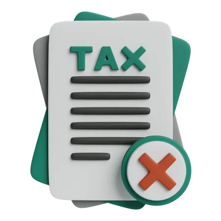 Tax Disapproval  3D Icon