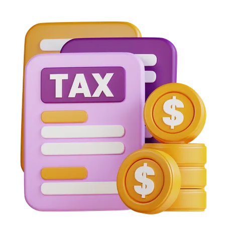 3 D Tax Illustration 3D Icon