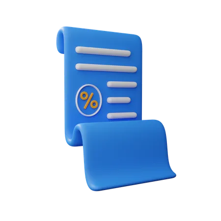 Tax document  3D Icon