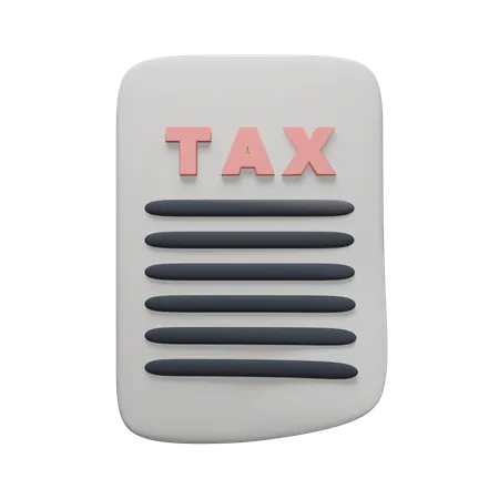 Tax Payment Document Data 3D Icon