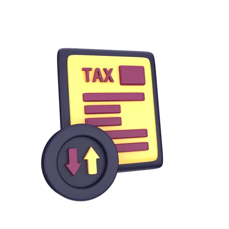 Tax Document  3D Icon