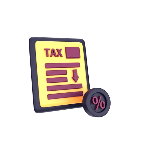 Tax Document  3D Icon