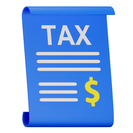 Tax Document  3D Icon