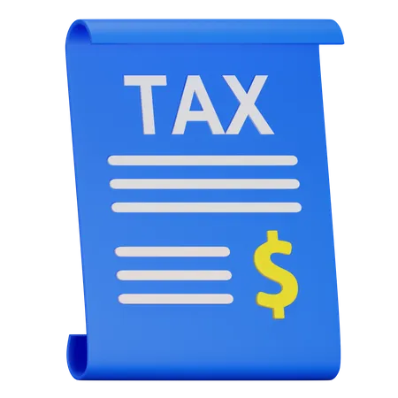 Tax Document  3D Icon