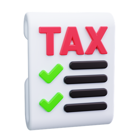 Tax Document  3D Icon