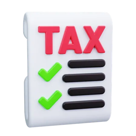 Tax Document  3D Icon