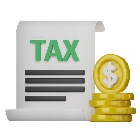 Tax Document  3D Icon