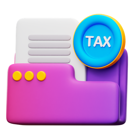 Tax Document  3D Icon