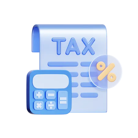 Tax Document  3D Icon