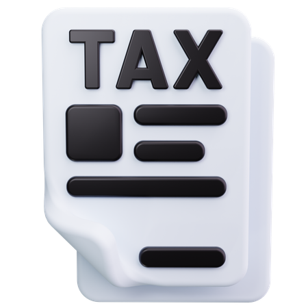 Tax Document  3D Icon