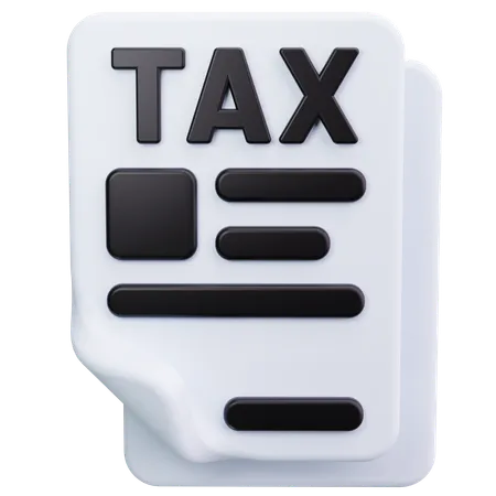 Tax Document  3D Icon